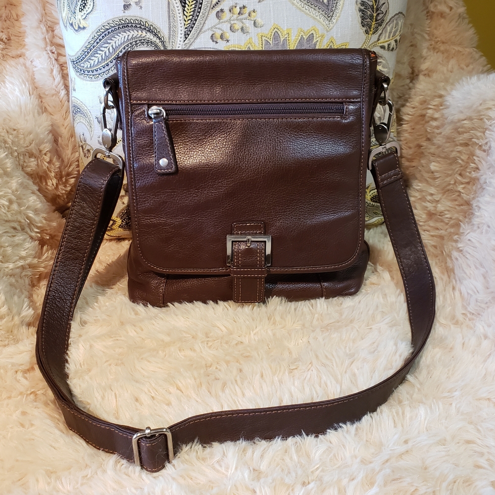 Audrey Brooke Leather Crossbody Bag, Travel Bag